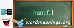 WordMeaning blackboard for handful